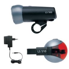Zestaw lamp Trelock LS500 i LS510 na przd i ty, z zasilaczem i akumulatorami